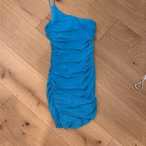 Princess Polly Teal Off The Shoulder Dress